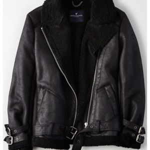 MOTO  jacket faux leather Suede